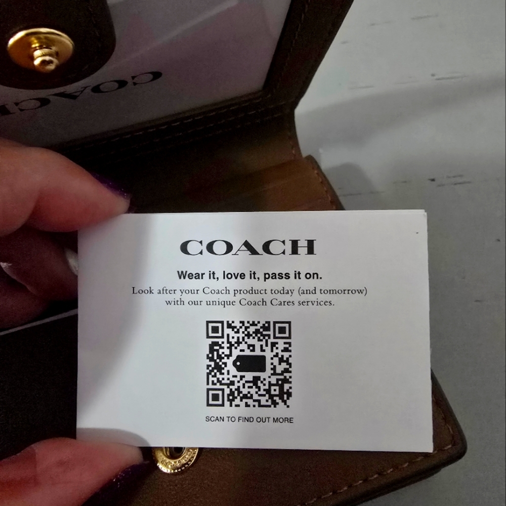 NWT Coach Floral Brown Wallet - Picture 7 of 8